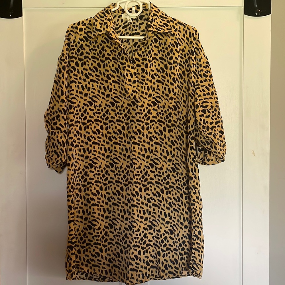 Umgee Animal Print Tunic/Dress, size medium, 3/4 sleeve